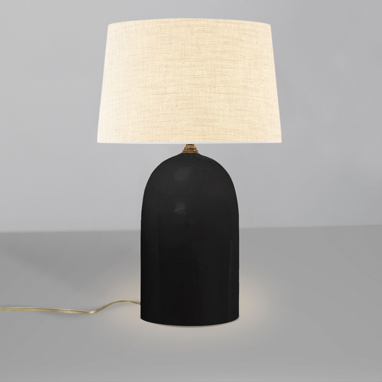 Luminance Collection - Kava 1 Light 22 inch Carbon Matte Black Table Lamp Portable Light in Cream, Form+Finish+Function