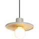Radiance 1 Light 8 inch Matte White and Champagne Gold Pendant Ceiling Light in Rigid Stem Kit, Matte Black, Matte White/Champange Gold