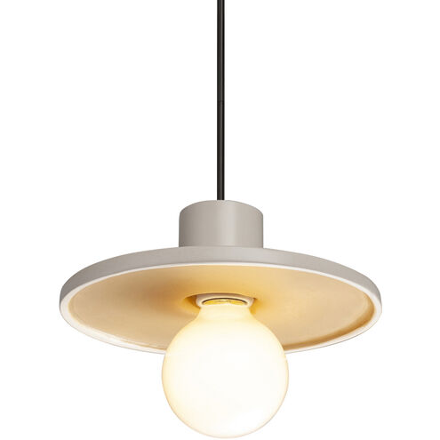 Radiance 1 Light 8 inch Matte White and Champagne Gold Pendant Ceiling Light in Rigid Stem Kit, Matte Black, Matte White/Champange Gold