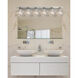 Argyle 6 Light 59 inch Brushed Nickel Vanity Light Wall Light in Lace (Veneto Luce), Oval, Incandescent