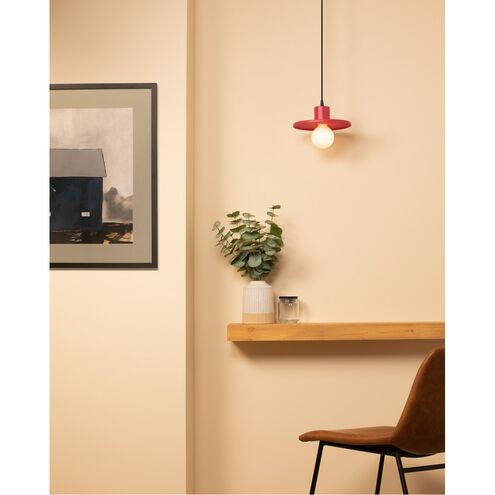 Radiance Collection 1 Light 8 inch Cerise Pendant Ceiling Light
