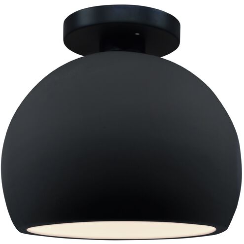 Radiance LED 7 inch Gloss Black and Matte White and Matte Black Semi Flush Ceiling Light