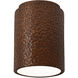 Radiance 1 Light 6.5 inch Hammered Copper Flush Mount Ceiling Light in Incandescent