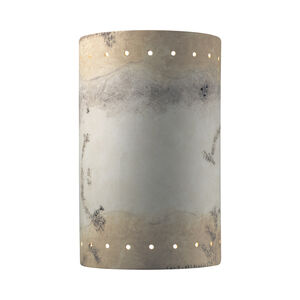 Ambiance Cylinder LED 8 inch Greco Travertine ADA Wall Sconce Wall Light in 2000 Lm LED, Large