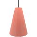 Radiance Collection - Fluted Pendant Ceiling Light in Matte Black, Dedicated LED, Rigid Stem, Gloss Blush, 9W x 13H, Form+Finish+Function