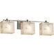 Alabaster Rocks 3 Light 25.75 inch Brushed Nickel Bath Bar Wall Light in LED, Rectangle, Rectangle