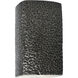 Ambiance Rectangle LED 13.5 inch Hammered Pewter Outdoor Wall Sconce, Large
