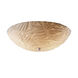 Porcelina LED 18 inch Dark Bronze Semi-Flush Ceiling Light in 3000 Lm LED, Waves, Round Bowl