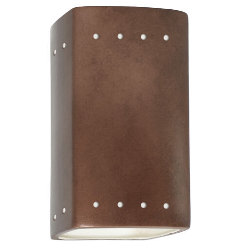 Ambiance 1 Light 9.5 inch Antique Copper Outdoor Wall Sconce in Incandescent, Small