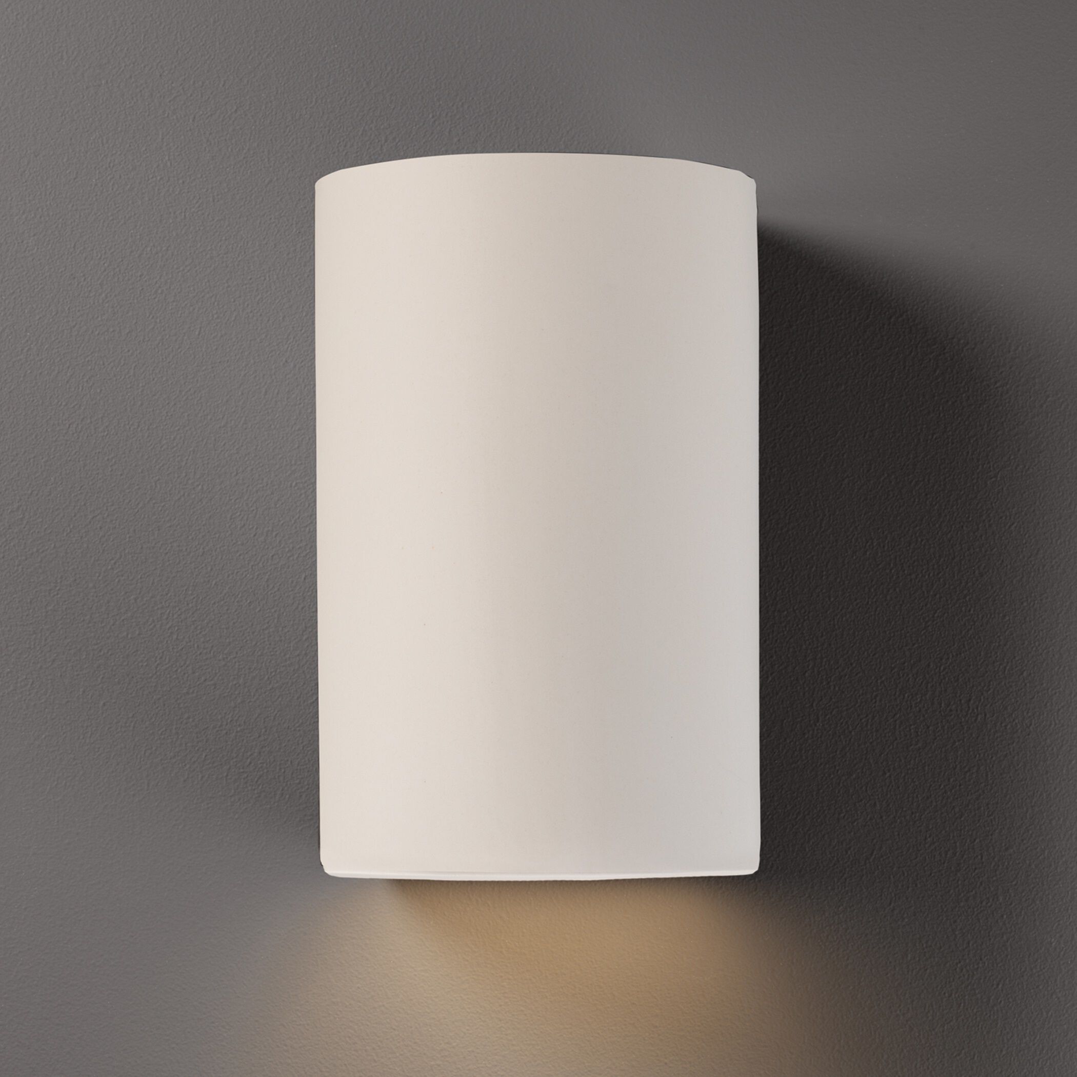 Ambiance Cylinder 1 Light 12.5 inch Matte White Outdoor Wall Sconce, Large