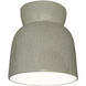 Radiance Collection - Hourglass 1 Light 7.5 inch Celadon Green Crackle Flush-Mount Ceiling Light in Replaceable Bulb, Form+Finish+Function