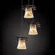 Metropolis 3 Light Dark Bronze Pendant Ceiling Light in Round Flared