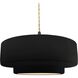 Radiance Collection - Tier Pendant Ceiling Light in Matte Black, Dedicated LED, Beige Twist Cord, Carbon Matte Black, 16.25W x 6H, Form+Finish+Function