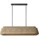 Eco LED 54 inch Matte Black Linear Pendant Ceiling Light in Natural