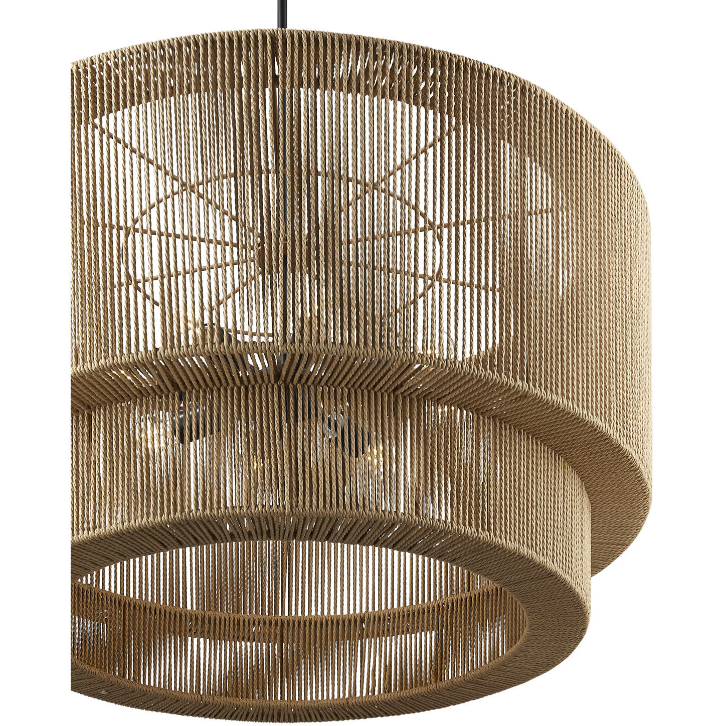 Eco Collection - Milos Family 8 Light 36 inch Matte Black Pendant Ceiling Light in 36" D x 36" W x 18.75" H, EVOLV