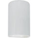 Ambiance Cylinder LED 5.75 inch Gloss White ADA Wall Sconce Wall Light, Small