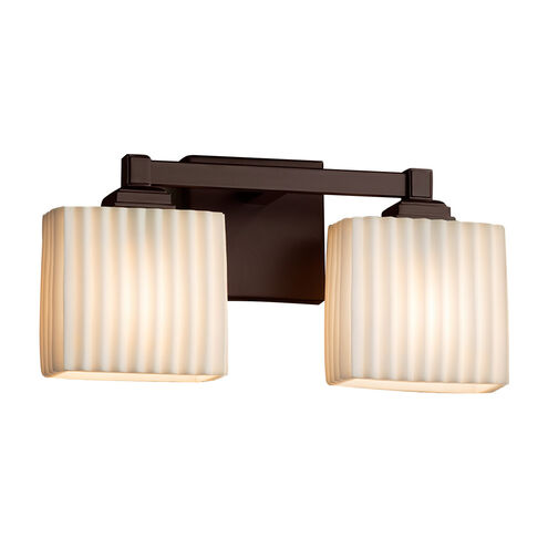 Porcelina 2 Light 14.5 inch Polished Chrome Vanity Light Wall Light in Waterfall, Incandescent