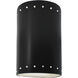 Ambiance Cylinder LED 5.75 inch Carbon Matte Black Wall Sconce Wall Light, Small