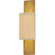 Textile Collection - Narberth Family 2 Light 8 inch Brushed Brass and Cream Linen ADA Wall Sconce Wall Light, EVOLV