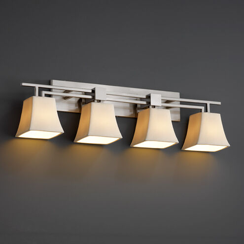 CandleAria LED 36 inch Polished Chrome Bath Bar Wall Light in 2800 Lm LED, Amber (CandleAria), Cylinder with Melted Rim, Aero