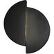 Ambiance LED 9 inch Carbon Matte Black with Champagne Gold ADA Wall Sconce Wall Light, Offset