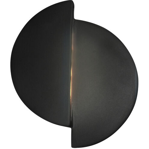 Ambiance LED 9 inch Carbon Matte Black with Champagne Gold ADA Wall Sconce Wall Light, Offset