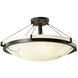 Lumenaria LED 27 inch Matte Black Semi-Flush Ceiling Light in 5000 Lm LED
