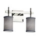 Textile 13 inch Polished Chrome Bath Bar Wall Light