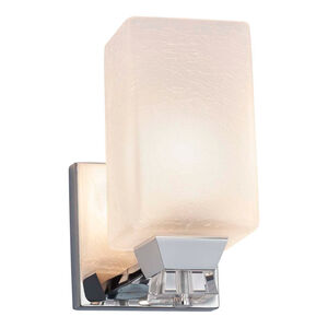 Fusion 1 Light 6.5 inch Polished Chrome Wall Sconce Wall Light in Oval, Incandescent, Almond Fusion