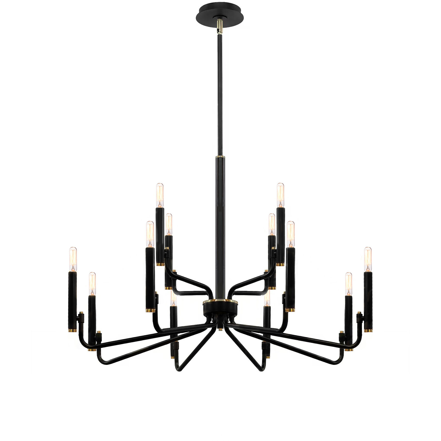 Bedford LED 32 inch Matte Black Chandelier Ceiling Light