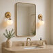 Fusion Collection - Noho Family 1 Light 4.5 inch Brushed Brass and Etched Opal ADA Wall Sconce Wall Light in 4" D x 4.5" W x 9" H, EVOLV