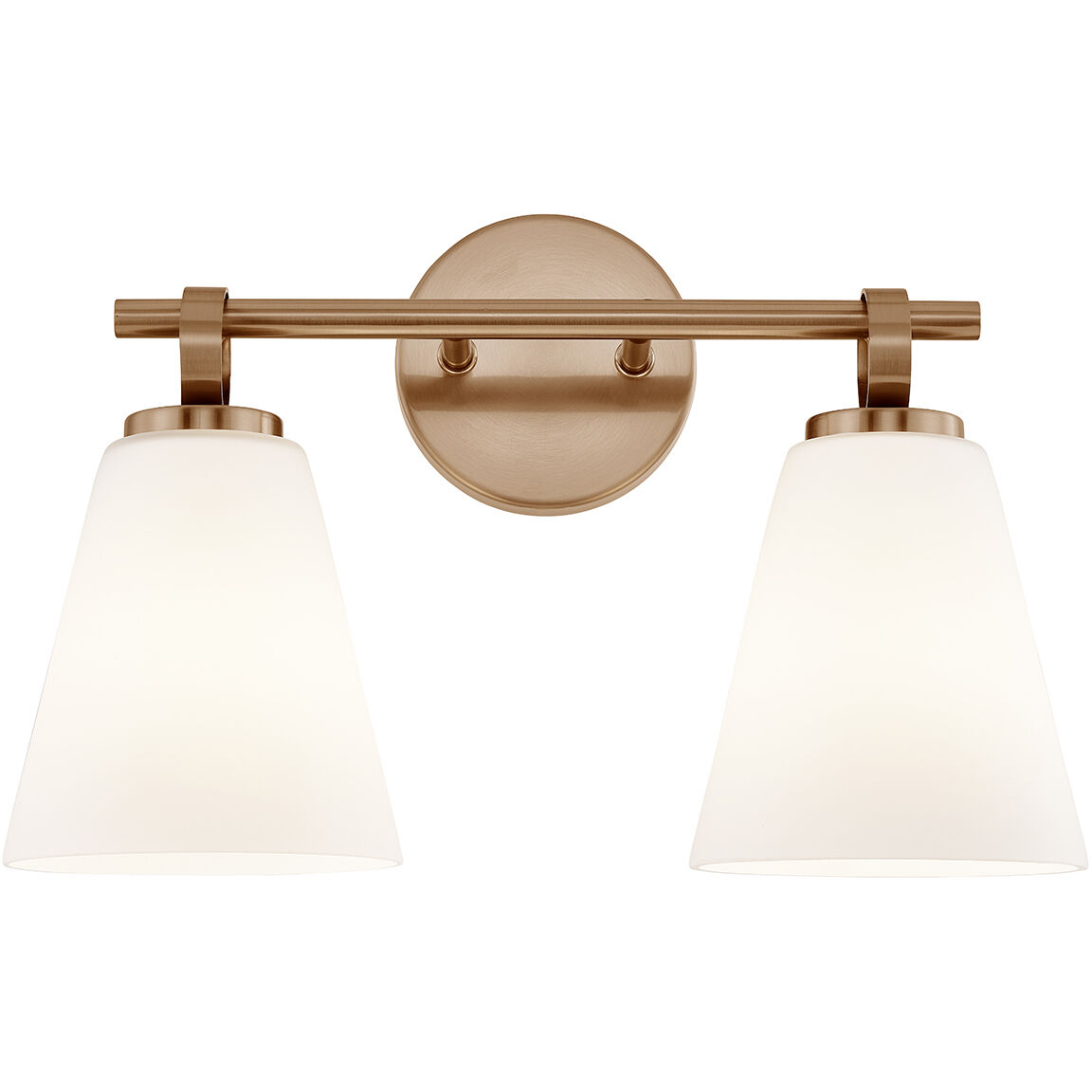 Fusion Collection - Bolzano Family 2 Light 16 inch Brushed Brass Bath/Vanity Wall Light, EVOLV