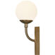 Fusion Collection - Noho Family 1 Light 4.5 inch Brushed Brass ADA Wall Sconce Wall Light in 4" D x 4.5" W x 9" H, EVOLV