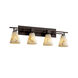 LumenAria LED 36 inch Brushed Nickel Bath Bar Wall Light in 2800 Lm LED, Square with Flat Rim, Aero