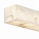 LumenAria Collection - Medley Family 36 inch Brushed Brass and Faux Alabaster Resin Linear Pendant Ceiling Light in 3.5" D x 36" W x 3.5" H, EVOLV