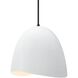 Radiance Collection - Brisa Single Drop Pendant in Matte Black, Replaceable Bulb, Concrete, Black, Form+Finish+Function