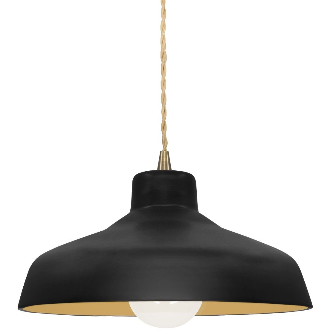 Radiance LED 11.5 inch Carbon Matte Black and Champagne Gold and Antique Brass Pendant Ceiling Light
