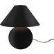 Portable 16.75 inch 60.00 watt Gloss Black and Brushed Brass Portable Lamp Portable Light