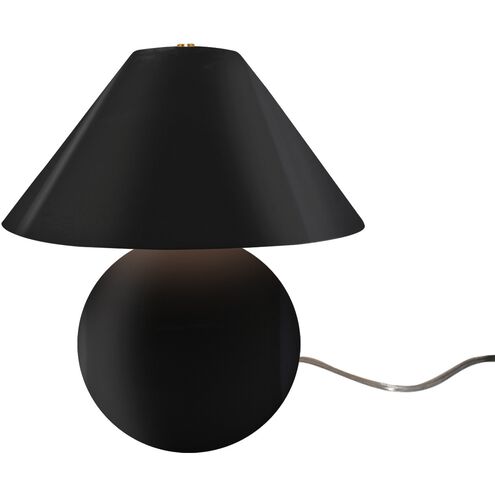Portable 16.75 inch 60.00 watt Gloss Black and Brushed Brass Portable Lamp Portable Light