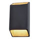 Ambiance LED 7 inch Antique Patina ADA Wall Sconce Wall Light, Open Top and Bottom Fixture, Tapered Rectangle