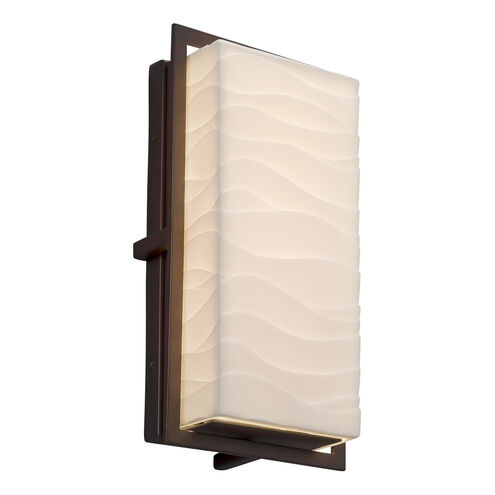 Justice Design Porcelina 12 inch Outdoor Wall Sconce in Brushed Nickel PNA-7562W-SAWT-NCKL - Open Box