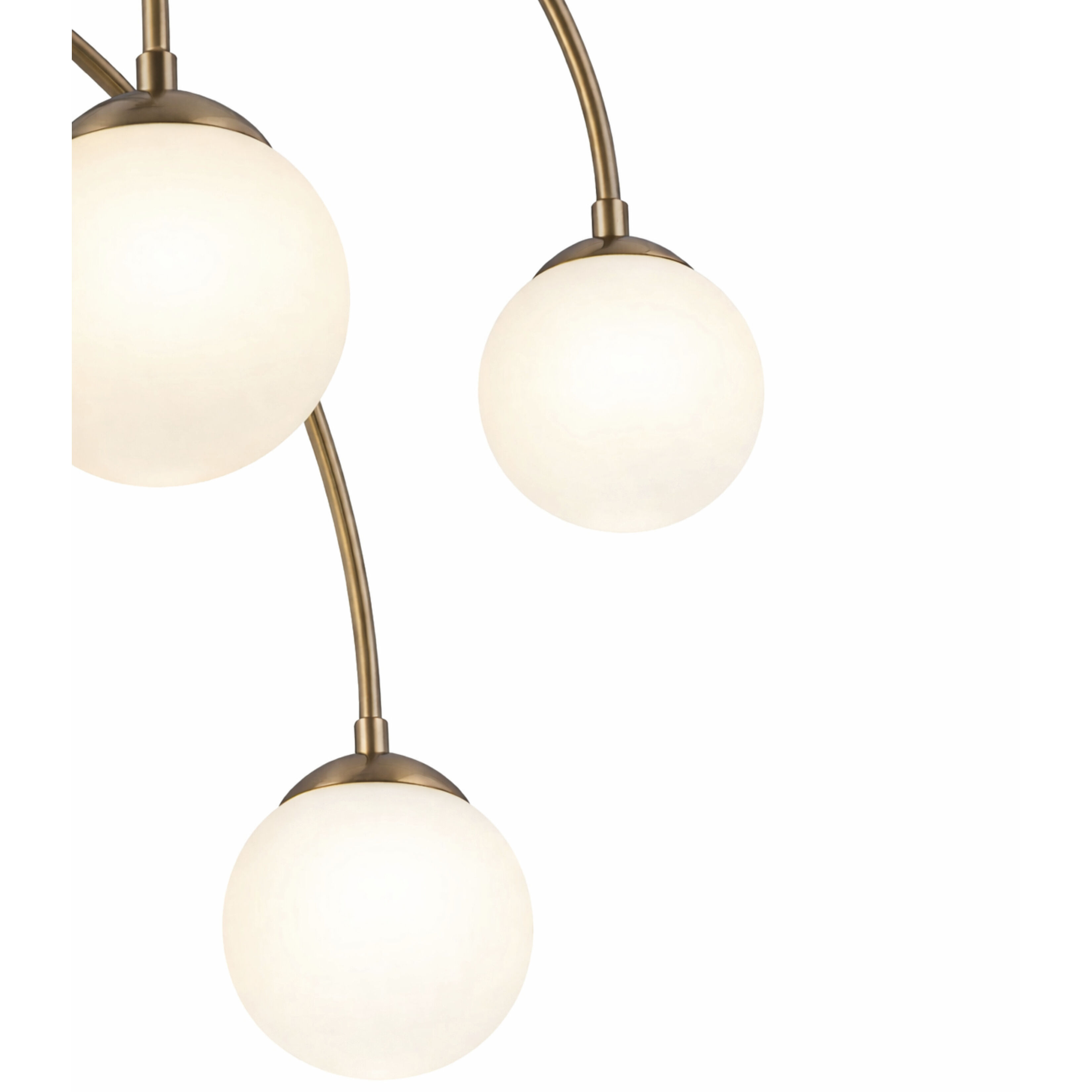 Fusion Collection - Noho Family 7 Light 25 inch Brushed Brass Chandelier Ceiling Light in 25" D x 25" W x 28.25" H, EVOLV