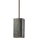 Radiance Collection 1 Light 5.5 inch Hammered Brass with Dark Bronze Pendant Ceiling Light