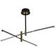 Fianco 4 Light 37 inch Matte Black Semi-Flush Ceiling Light