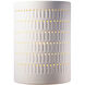 Ambiance Cactus Cylinder LED 9.75 inch Carrara Marble Wall Sconce Wall Light, Large