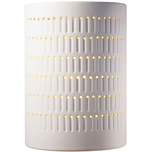 Ambiance Cactus Cylinder LED 9.75 inch Vanilla Gloss Wall Sconce Wall Light, Large