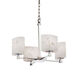 Lumenaria 5 Light 22.5 inch Brushed Nickel Chandelier Ceiling Light in Round Flared, Incandescent