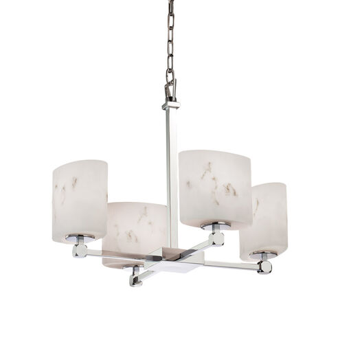 Lumenaria 5 Light 22.5 inch Brushed Nickel Chandelier Ceiling Light in Round Flared, Incandescent