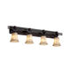 Alabaster Rocks 4 Light 39 inch Dark Bronze Bath Bar Wall Light in Round Flared, Incandescent