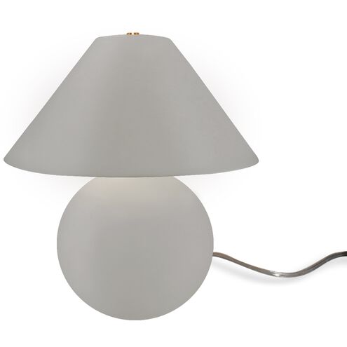 Portable 16.75 inch 60.00 watt Matte White and Brushed Brass Portable Lamp Portable Light